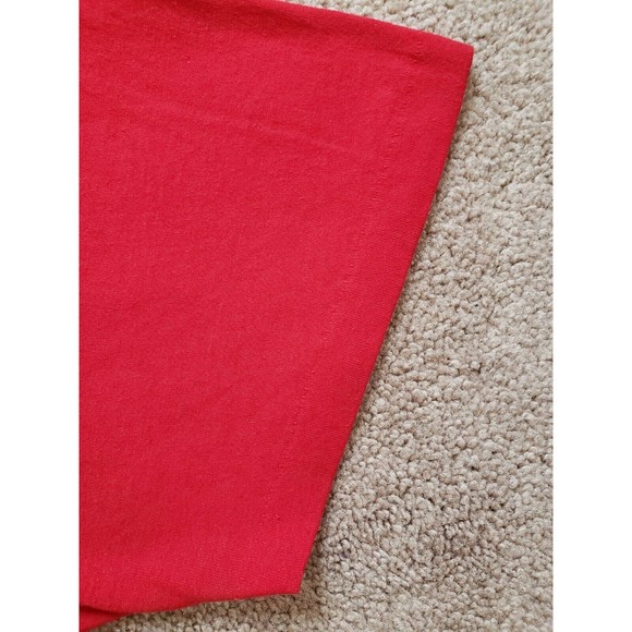 VTG 1987 Women's O/S French Quarter Single Stitch Jerzees T-Shirt Dress Red - Picture 7 of 7